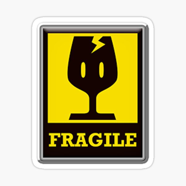 Fragile Badge Sticker For Sale By Zongehh Redbubble