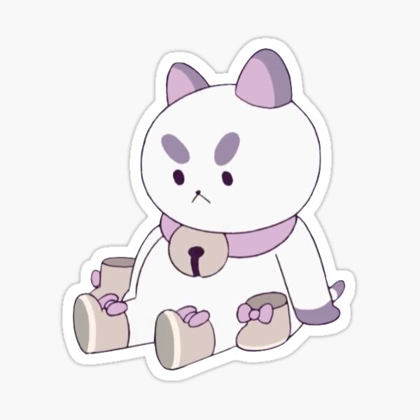 puppycat with rain booties Sticker