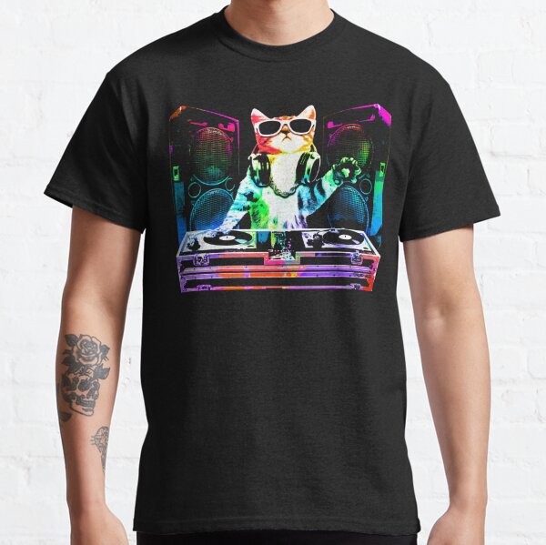 DJ Kitty Kids T Shirts Boys Girls Teen V 