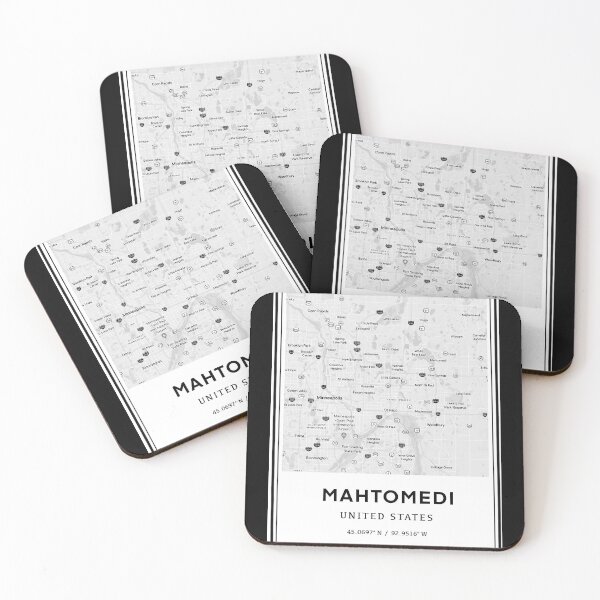 Item preview, Mahtomedi Minnesota Map and Coordinates designed and sold by Emily Designs.