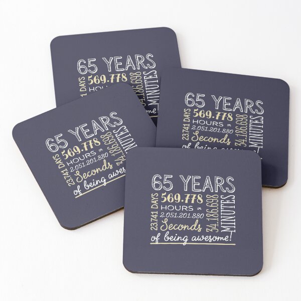 Item preview, 65th Birthday Gifts - 65 Years of being Awesome in Hours & Seconds designed and sold by betternotes.