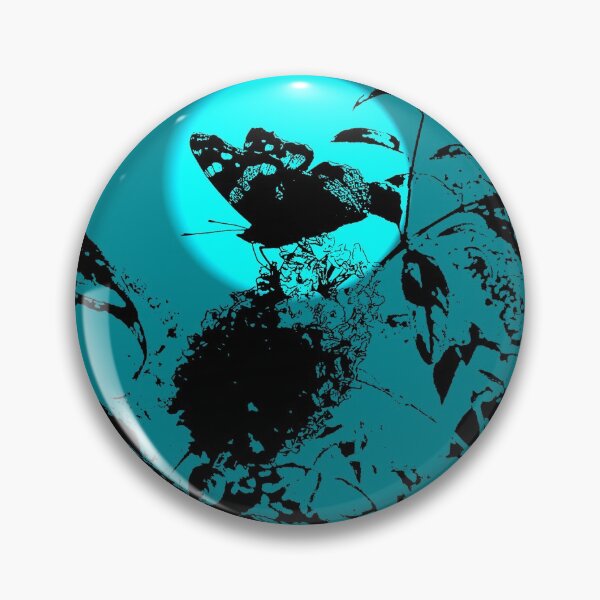 Item preview, Butterfly on blue flower designed and sold by Moonyflower.