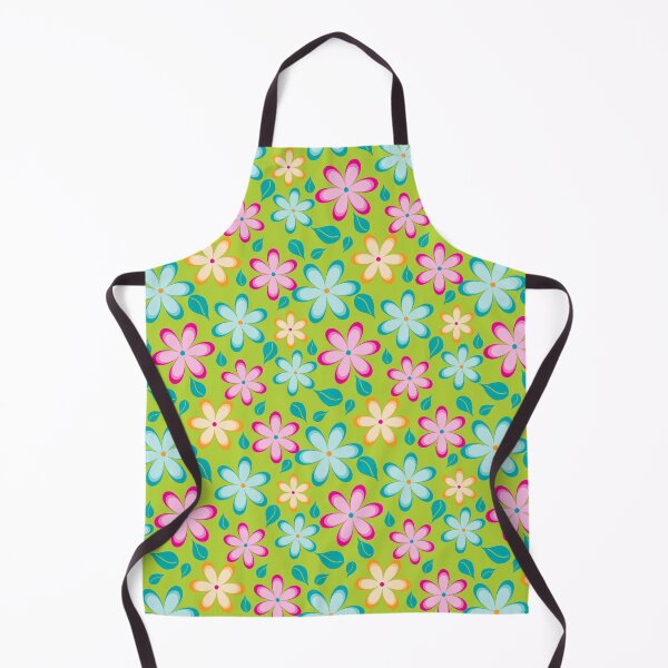 Item preview, Colorful Funky Flowers Floral Pattern | Pink, Blue, Yellow designed and sold by Lavender Mint Graphics.