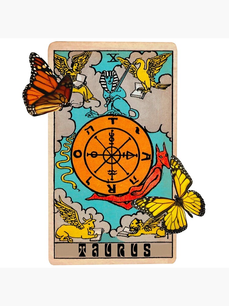 "Taurus Tarot card zodiac sign " Art Print by angelslover Redbubble