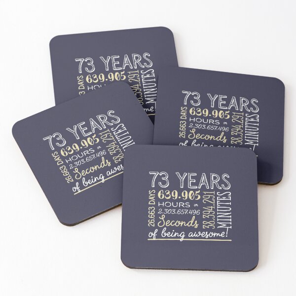 Item preview, 73rd Birthday Gifts - 73 Years of being Awesome in Hours & Seconds designed and sold by betternotes.