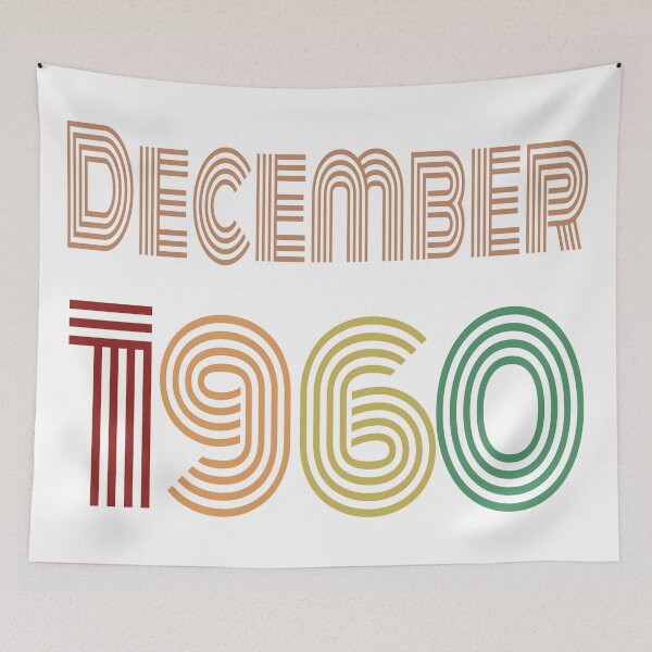Item preview, Happy 60th Birthday, Happy sixties Anniversary, born in December 1960 designed and sold by marosharaf.