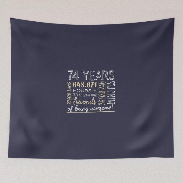 Item preview, 74th Birthday Gifts - 74 Years of being Awesome in Hours & Seconds designed and sold by betternotes.