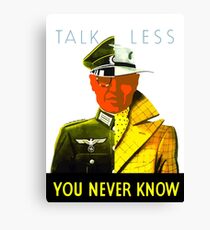 Talk Less You Never Know -- WW2 Canvas Print