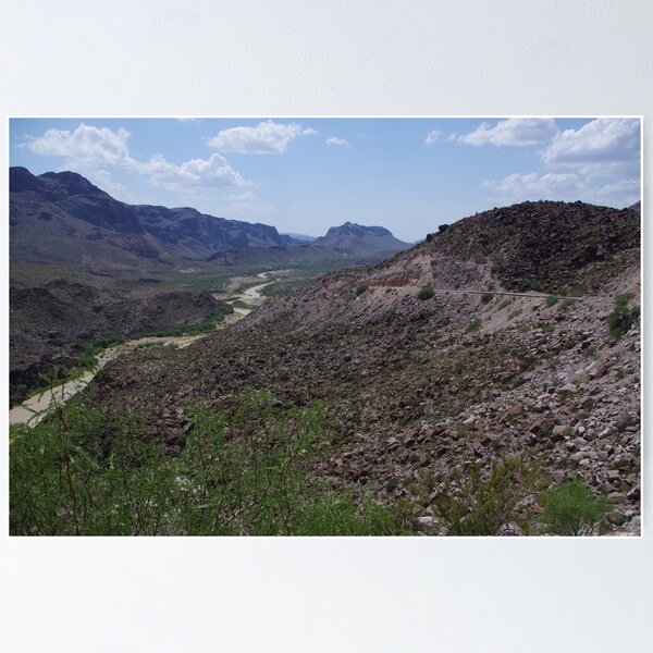 Rio Grande valley Lajitas - US-Mexico Border - Rio Grande - Lajitas - West Texas Poster