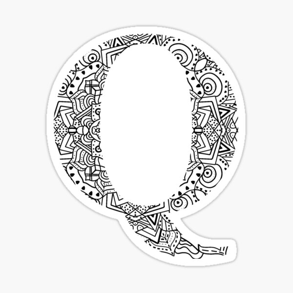 Item preview, "Q" Letter Mandala Design designed and sold by Brianna McGill.