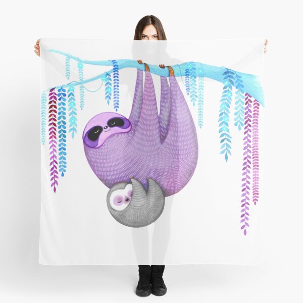 Colorful Sloths Scarf