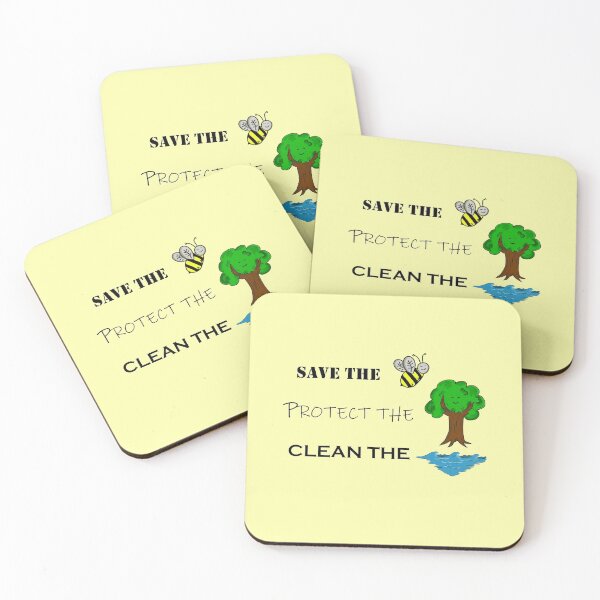 Item preview, Save the Bees Protect the Trees Clean the Seas designed and sold by Haley Scott.