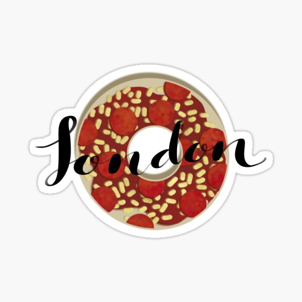 London pizza bagel sticker Sticker