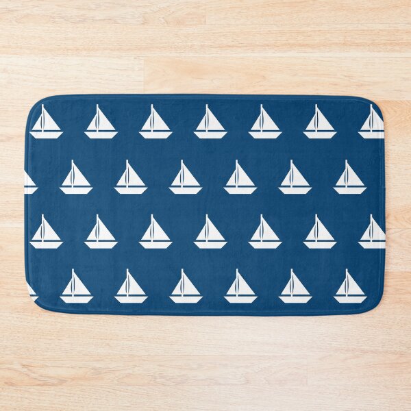 Item preview, White Sailboats on Navy Blue designed and sold by phyllisdobbs.