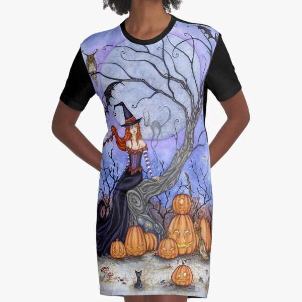 The Halloween Tree Graphic T-Shirt Dress