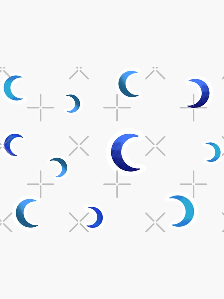 "Crescent Moon Sticker Pack" Sticker For Sale By Seabiscuit28 | Redbubble