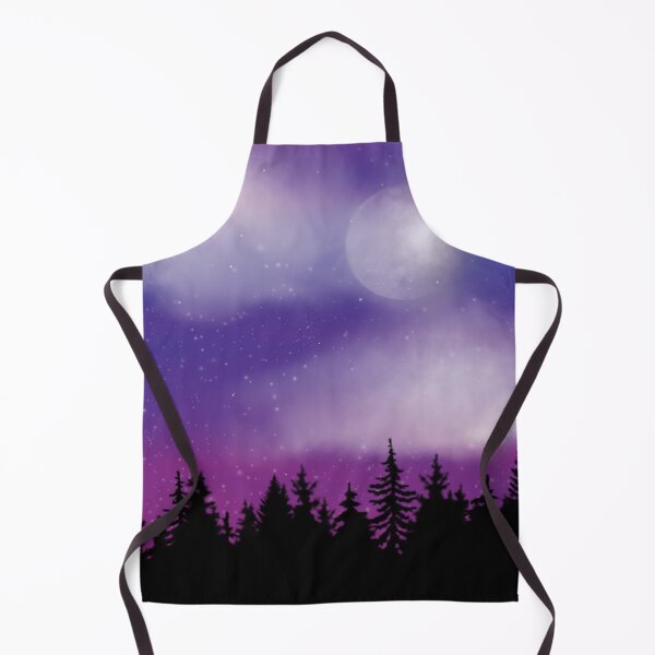 purple night sky Apron