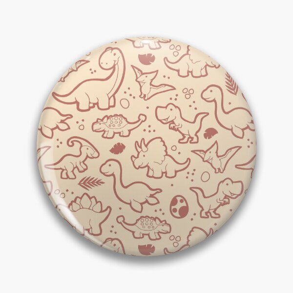 Item preview, Cute Dinosaur Pattern Mono Brown designed and sold by artlahdesigns.