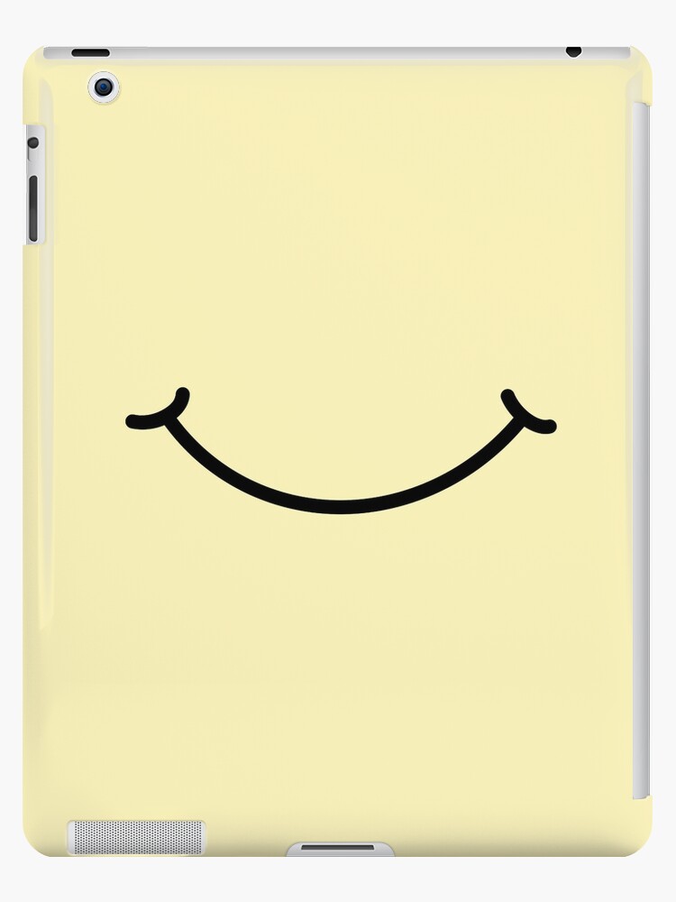 Funda y vinilo para iPad «Smiley Face Smile (Negro sobre amarillo pastel)»  de Ethan110 | Redbubble