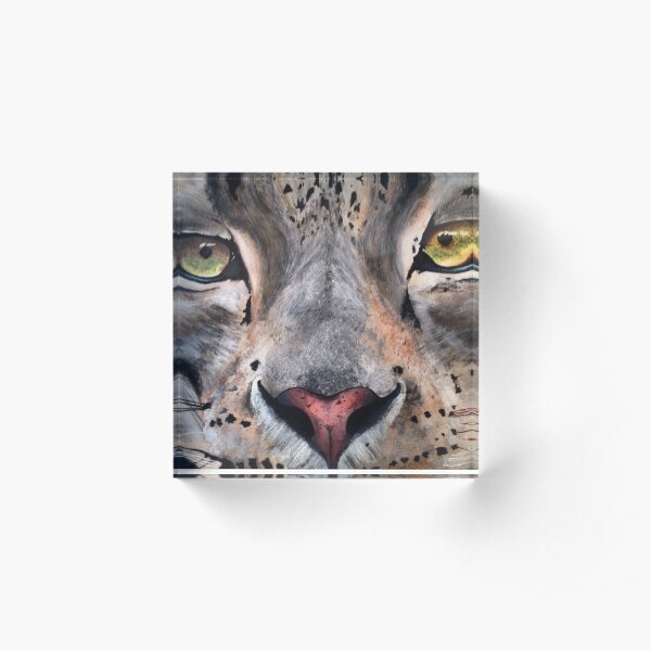 Snow Leopard Acrylic Block