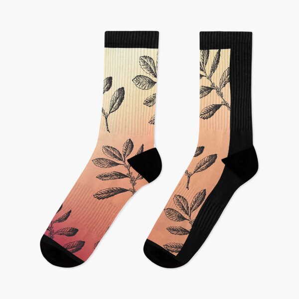 Item preview, Leaf pattern in sunset shade designed and sold by PrakritiPrints.