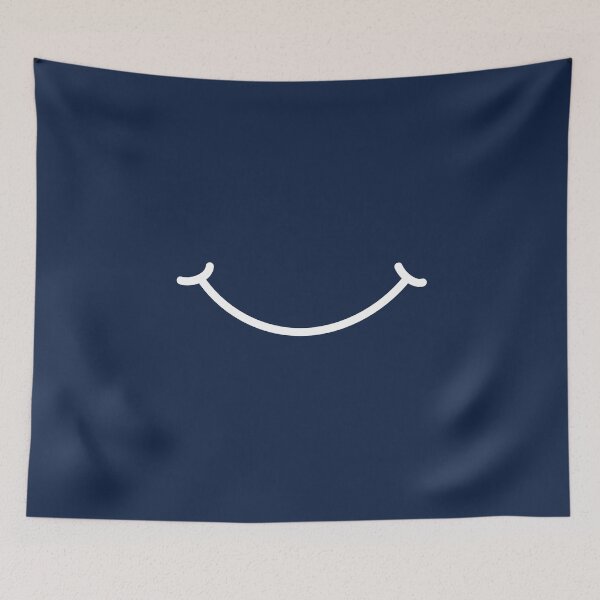 Artikelvorschau, Smiley-Lächeln (Weiß auf Blau) entworfen und verkauft von Ethan110.