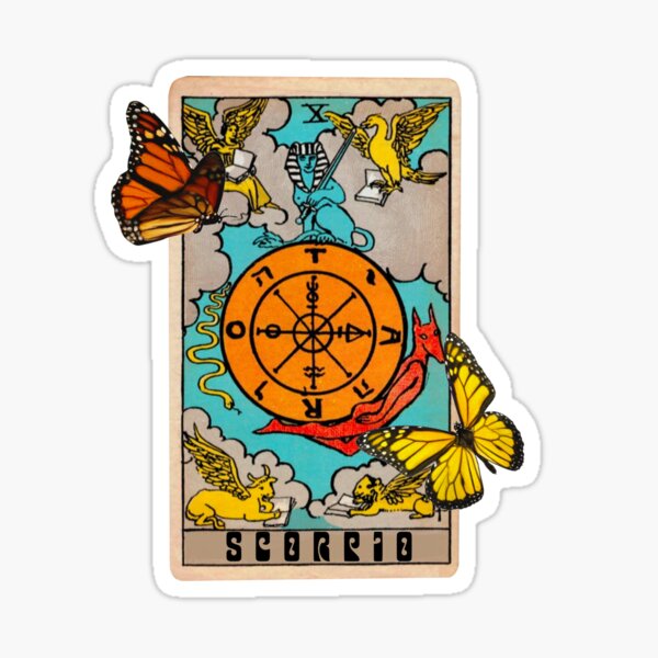 Scorpio Tarot card zodiac sign Sticker