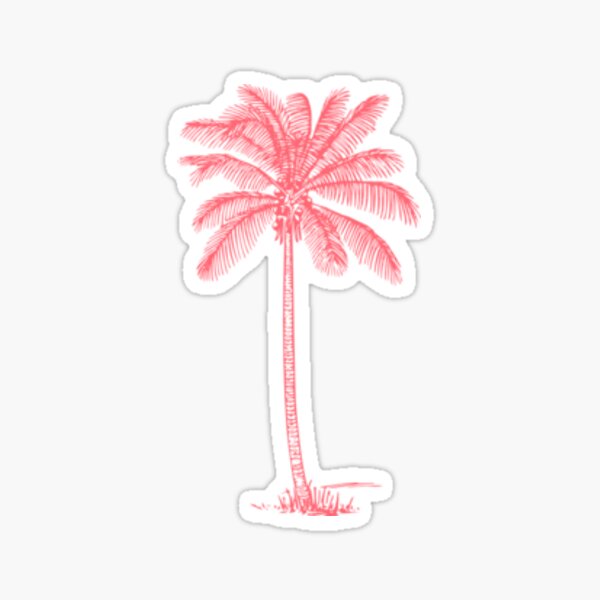 Pink Palm Tree Sticker