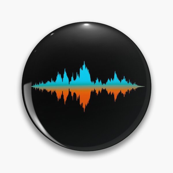 Item preview, Light Blue and Orange Waveform designed and sold by MaeleaTan.