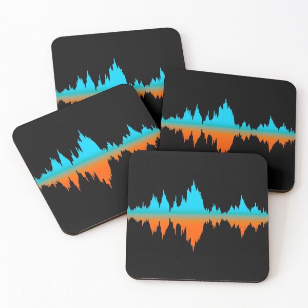 Item preview, Light Blue and Orange Waveform designed and sold by MaeleaTan.