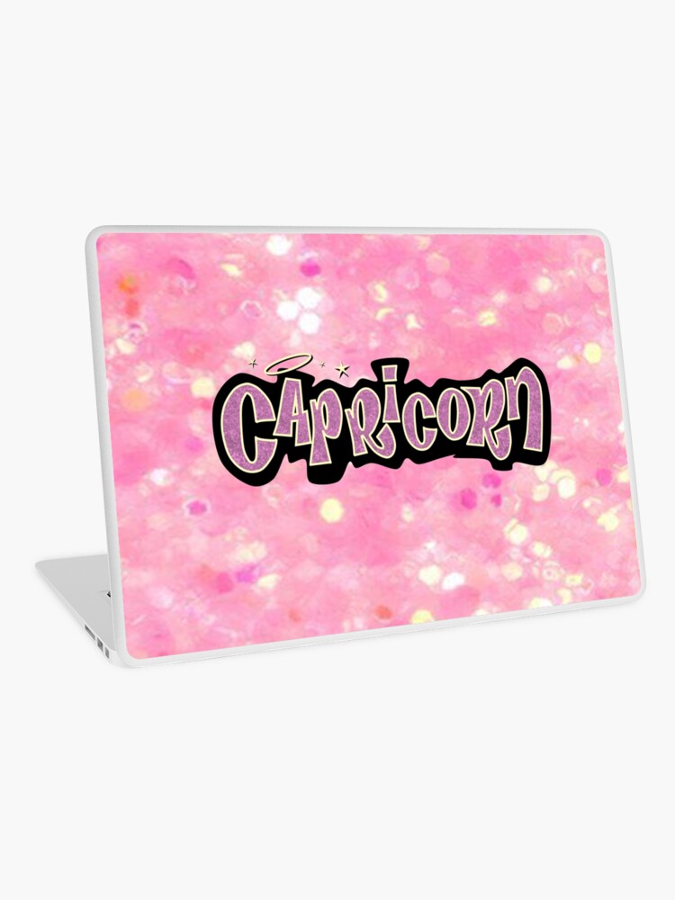 capricorn bratz style - iconic pink glitter font logo cute y2k aesthetic Laptop  Skin for Sale by sweetnsourbunny