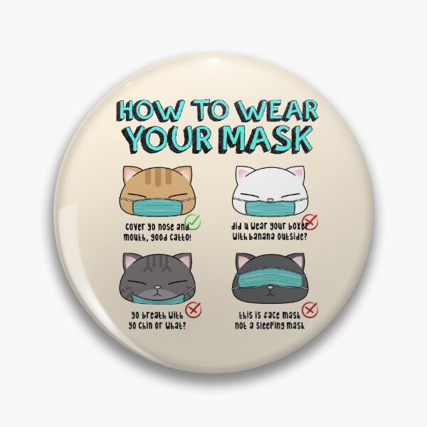 Item preview, How to Wear Your Mask by Chubby Cat designed and sold by Takeda-art.