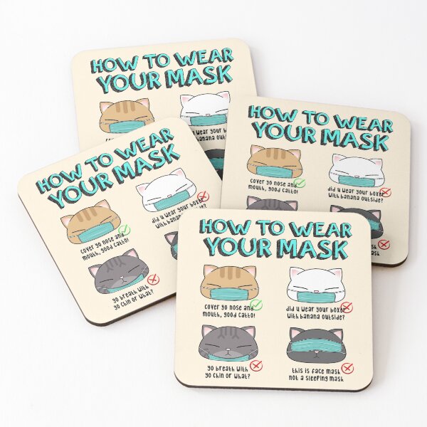 Item preview, How to Wear Your Mask by Chubby Cat designed and sold by Takeda-art.