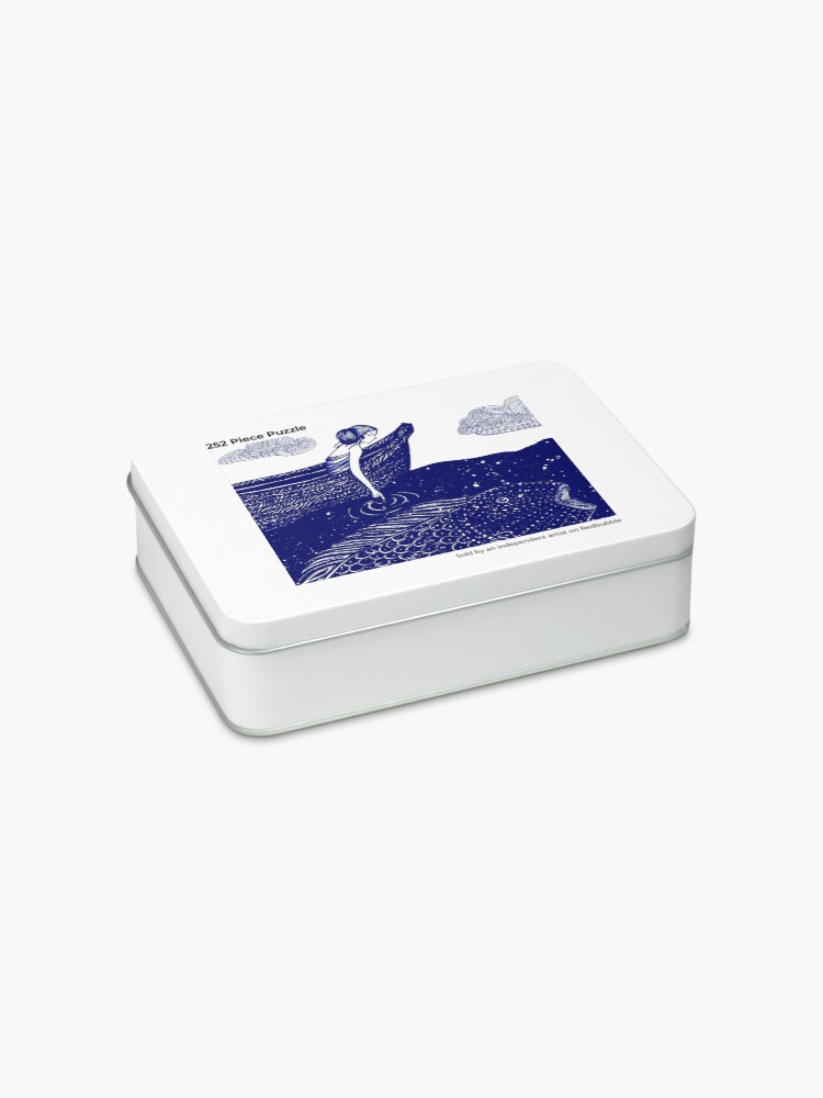 Alternate view of The Blue Shimmering Sea Lights Jigsaw Puzzle