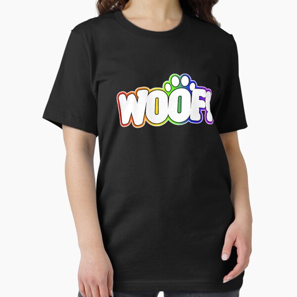 Item preview, Pride Rainbow Pup WOOF! designed and sold by KinkPosTees.