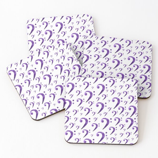 Item preview, Watercolor Music Bass Clef in Purple designed and sold by Tara Barnaba.
