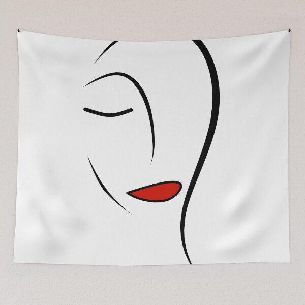 Item preview, Line Art Face designed and sold by Wizz Bang.