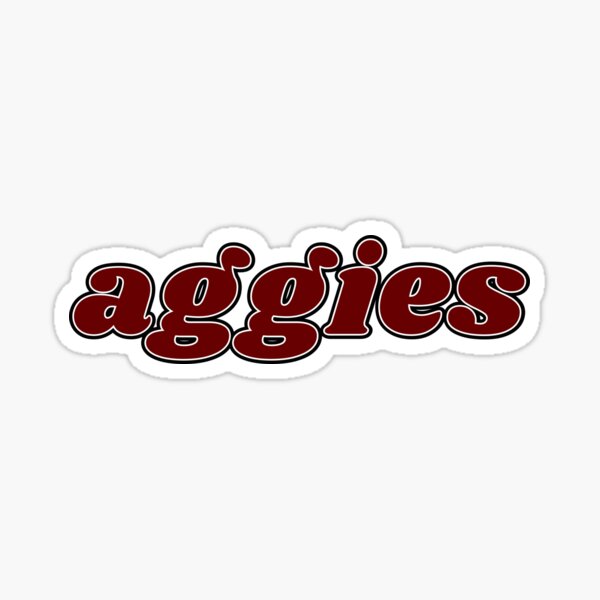 Aggies Sticker // Texas A&m // Tamu // College Station Tx // White