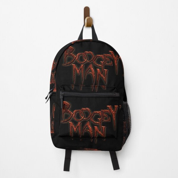Boogeyman in spooky text for Halloween Backpack