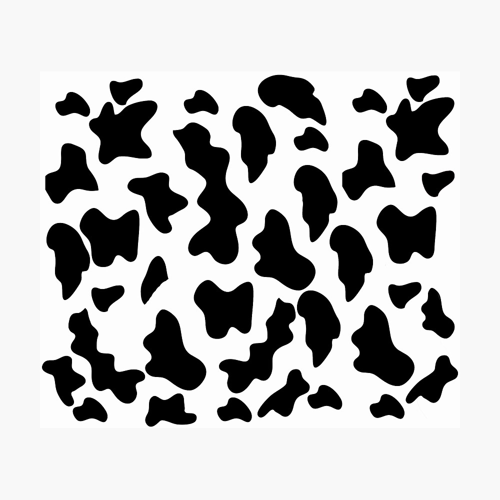 AMIYA Cow Print Peel and Stick Wallpaper 17.7 X 120 Black and