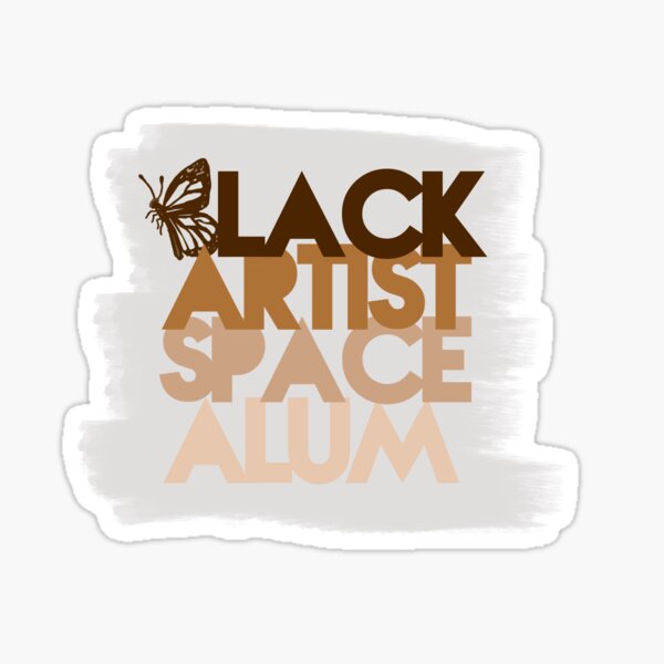 Black Artist Space Alum Brown Sticker