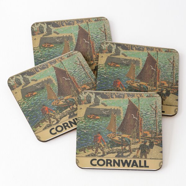 Item preview, Railway Poster Cornwall designed and sold by stickart-marek.