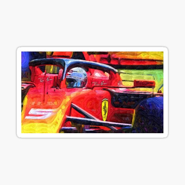 Sebastian Vettel Hand Painting Sticker