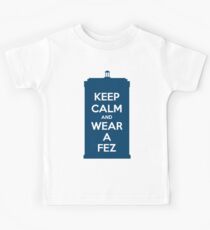 Keep Calm and Wear a Fez Kids Tee