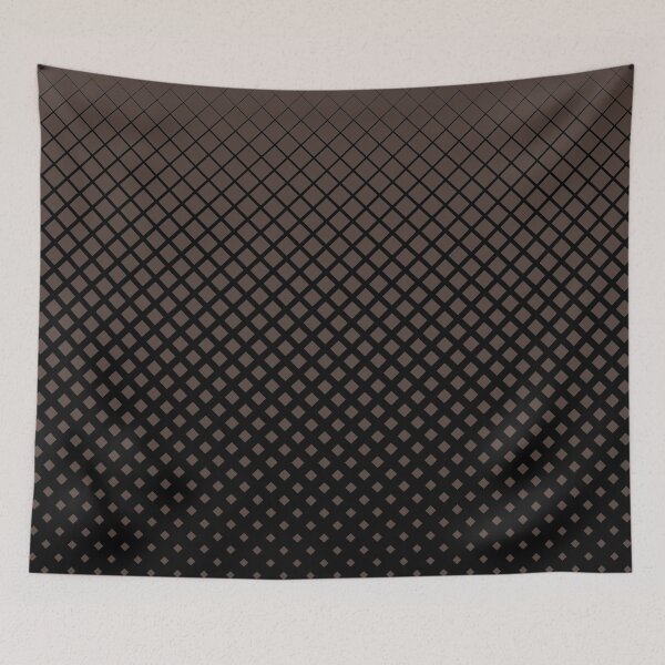 Item preview, Brown diamonds with black background geometric pattern designed and sold by smARTwork.