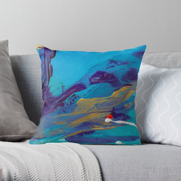 Mediterranean Cove Throw Pillow
