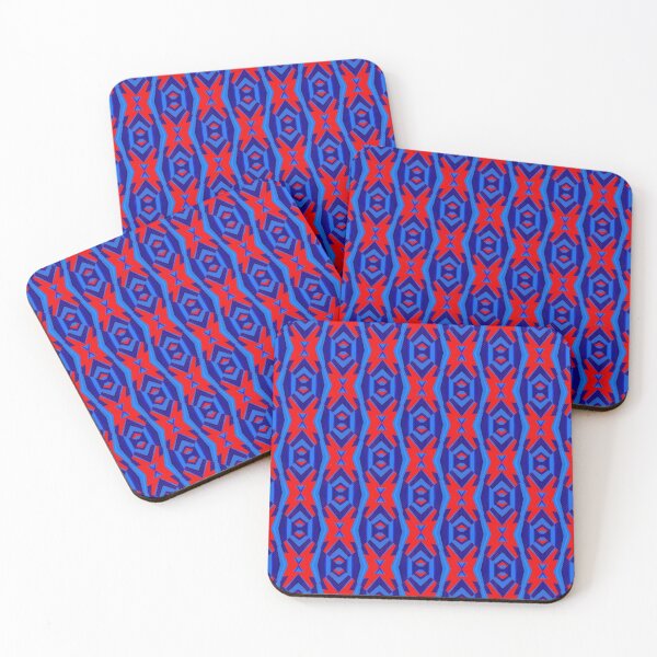 Item preview, Geometric Pattern in Blue, Black and Red designed and sold by pugmom4.