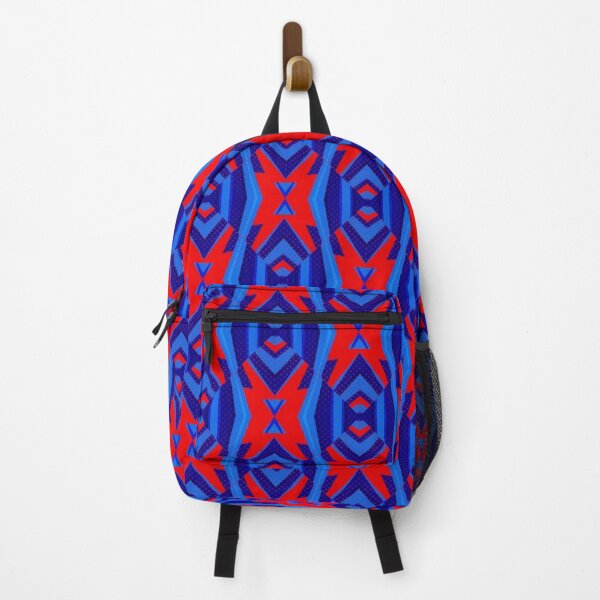 Item preview, Geometric Pattern in Blue, Black and Red designed and sold by pugmom4.