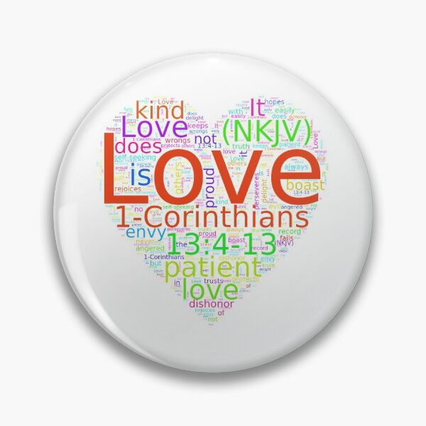 Item preview, 1 Corinthians 13:4 Word Cloud designed and sold by Sugar-Magnolia.