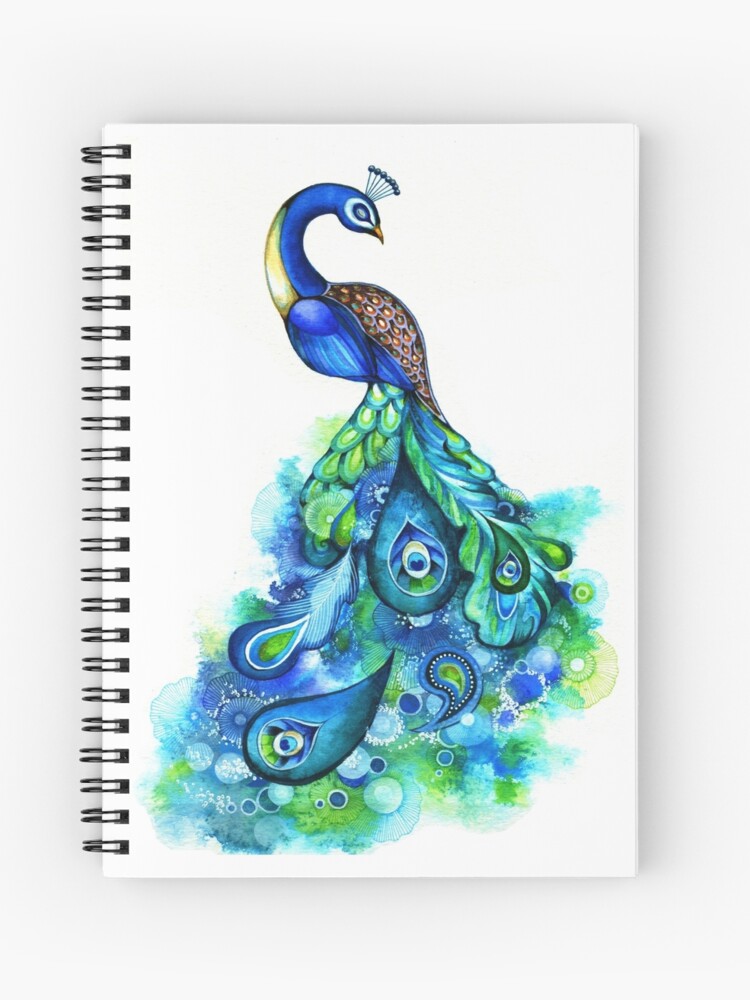 Peacock Notebook: Journal 120 pages 8.5 x 11 inches - Peacock